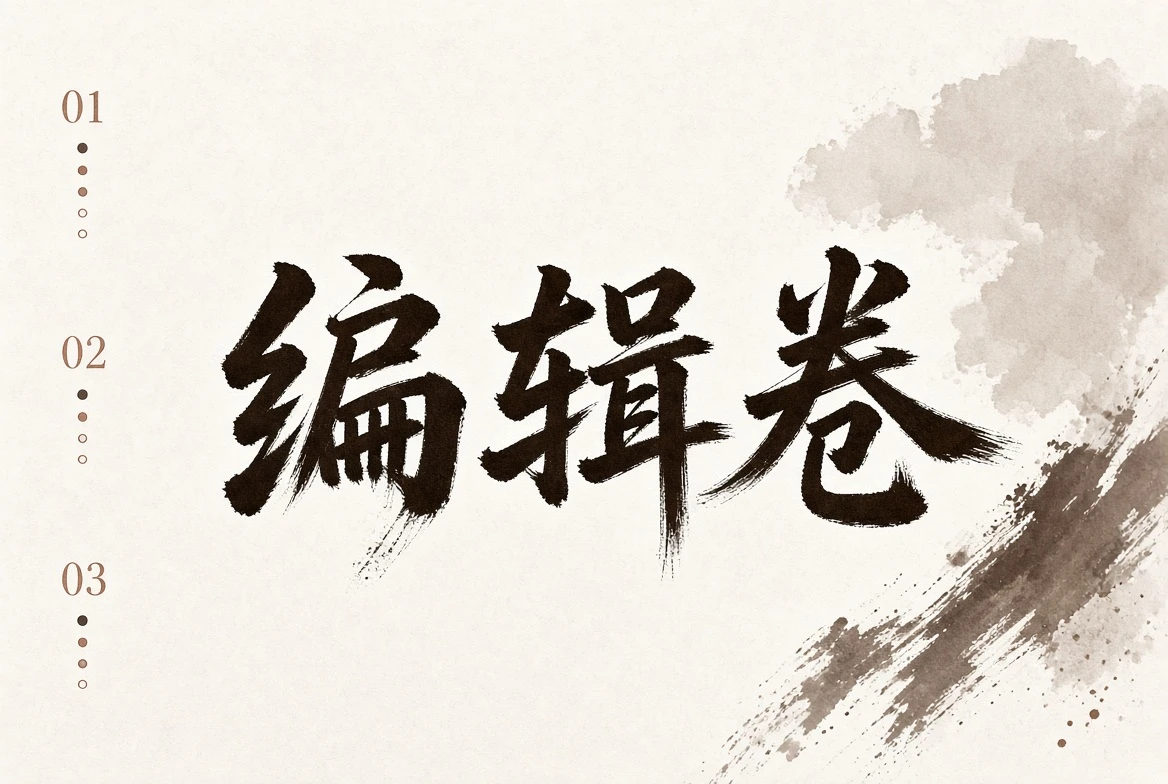 编辑案头与编号纸卷